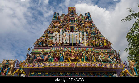 Sri Veerama Kaliamman Temple, Little India, Singapour Banque D'Images