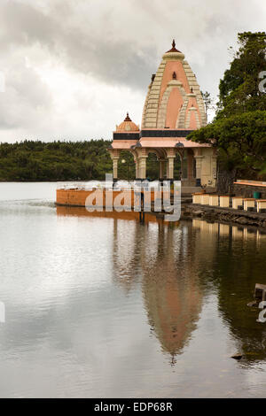 L'Ile Maurice, Grand Bassin, lac sacré temple Ganga Talao Banque D'Images