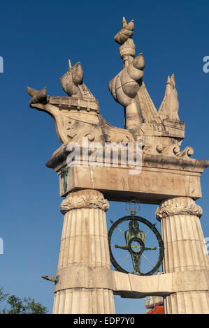 Un monument de Juan de la Cosa, navigator, Santoña, Cantabria, ESPAGNE, Banque D'Images