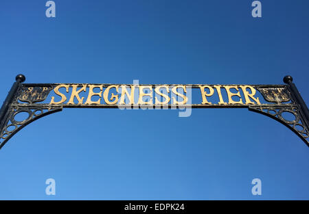 Jetée de Skegness, dans le Lincolnshire, est de l'Angleterre Banque D'Images