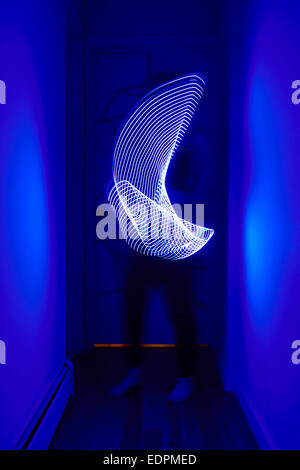 Peinture lumière lunatique formes avec LED stick