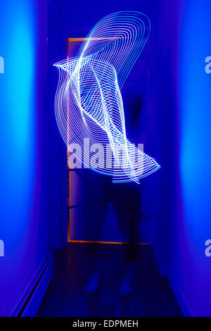 Peinture lumière lunatique formes avec led stick