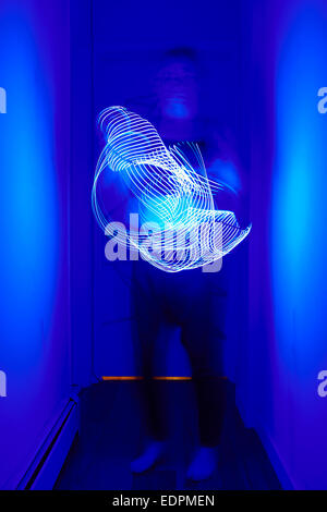 Peinture lumière lunatique formes avec led stick
