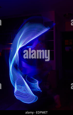 Peinture lumière lunatique formes avec led stick