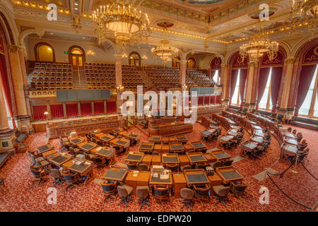 Salle du Sénat à l'Iowa State Capitol. Des Moines, Iowa. Banque D'Images