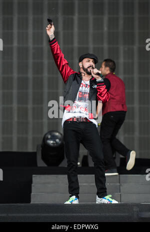 2014 L'heure d'été britannique Barclaycard dans Hyde Park - Jour 4 - Performances - Backstreet Boys Avec : Kevin Richardson,Backstreet Boys Où : London, Royaume-Uni Quand : 06 Oct 2014 Banque D'Images