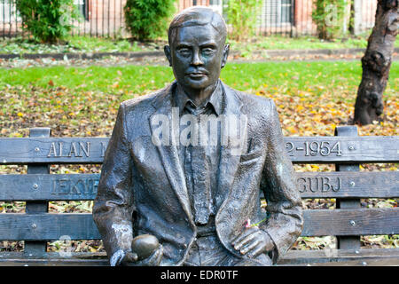 Alan Turing Statue Manchester Banque D'Images