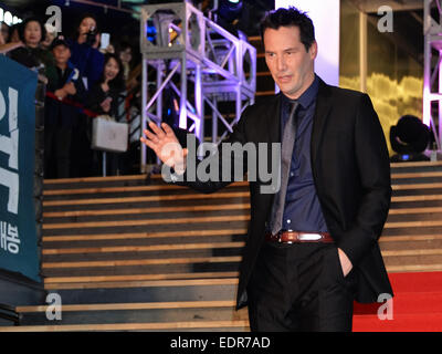 Séoul, Corée du Sud. 8 janvier, 2015. L'acteur Keanu Reeves participe à une première pour son nouveau film 'John Wick' à la Megabox centre commercial COEX à Séoul, Corée du Sud, le 8 janvier 2015. Credit : AFLO/Alamy Live News Banque D'Images