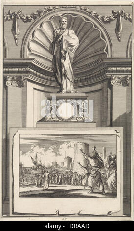 H. Épiphane de Salamine, père de l'Église, Jan Luyken, Zacharie Chatelain (II) Banque D'Images