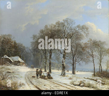 Paysage d'hiver, Jean Clouet, 1835 - 1838 Banque D'Images