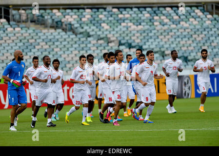 Canberra, Australie. Jan 9, 2015. Les joueurs d'Oman assister à une session de formation avant l'AFC Asian Cup à Canberra, Australie, le 9 janvier 2015. © Justin Qian/Xinhua/Alamy Live News Banque D'Images