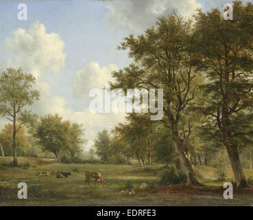 Paysage près de Hilversum, Pays-Bas, George Jacobus Johannes van Os, Pieter Gerardus van Os, 1820 - 1839 Banque D'Images