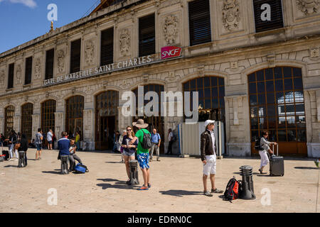 La gare de Marseille, gare Saint Charles, Marseille, Bouches du Rhône, PACA, France Banque D'Images