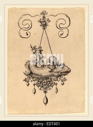 Hans Collaert (1566-1628), flamand, Bijoux Design, 1582, gravure Banque D'Images