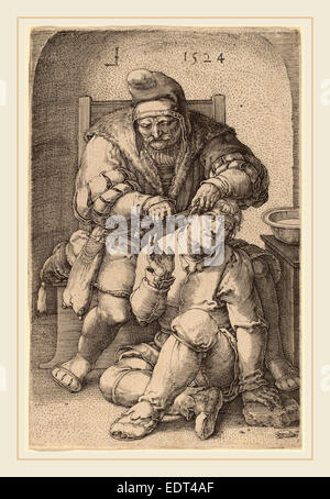 Lucas van Leyden (1489-1494-1533), Russisch, le chirurgien, 1524, gravure Banque D'Images