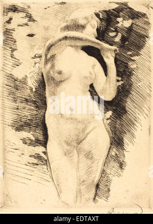 Albert Besnard (Français, 1849 - 1934), Eve, 1886, eau-forte Banque D'Images