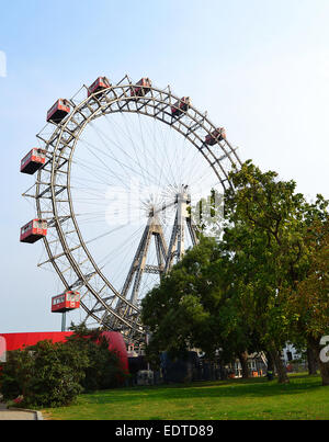 Grande roue, parc Prater, Vienne, Autriche Banque D'Images