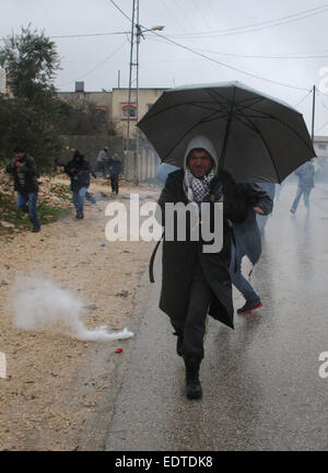 Kfar Qaddum, Cisjordanie, territoire palestinien. Jan 9, 2015. Credit : ZUMA Press, Inc./Alamy Live News Banque D'Images