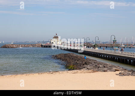 Du quai de St Kilda à Melbourne, Australie Banque D'Images