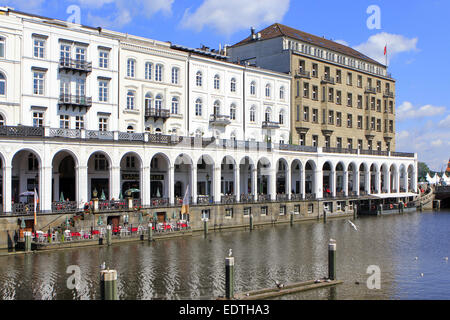 Deutschland, Hansestadt Hamburg, Alsterarkaden,Allemagne, ville hanséatique de Hambourg, au nord, du nord, Hansa, Hanse, ville, ville, hanse Banque D'Images