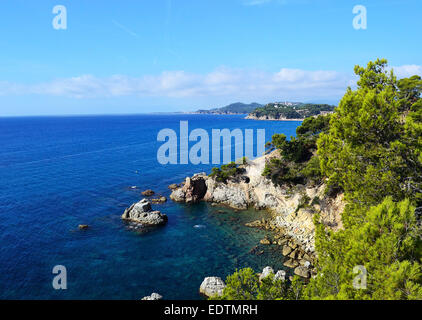 Plage de Lloret de Mar seascape Banque D'Images