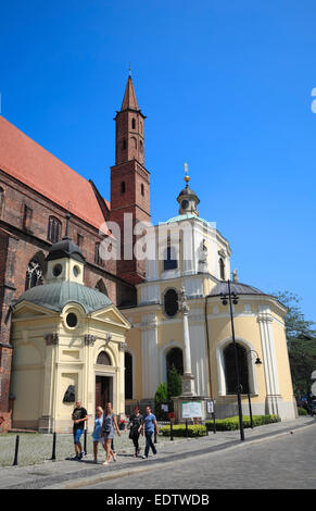 Église Saint Vincent und Jakobus, Wroclaw, la Basse Silésie, Pologne, Europe Banque D'Images