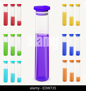 Bouteilles de potion. Vector illustration. Banque D'Images