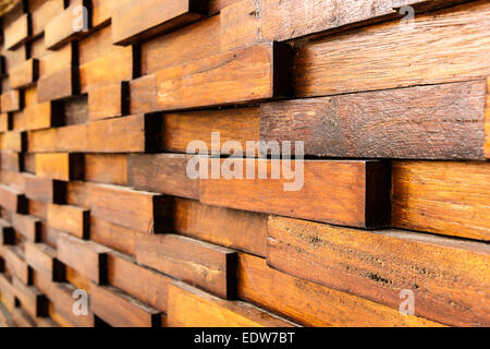 La texture de vieux mur en bois et bois carré double emploi Banque D'Images