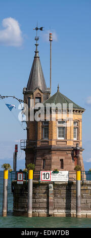 Entrée du port de Constance, Constance, le lac de Constance, Bade-Wurtemberg, Allemagne, Europe Banque D'Images