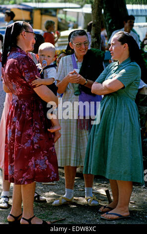 Les Mennonites à Spanish Lookout Community farm vente aux enchères, Belize, en Amérique centrale, Juin 1985 Banque D'Images