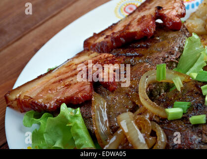 Foie de veau et bacon - plat à base de foie de veau grillé et du bacon.nourriture favorite United States Banque D'Images