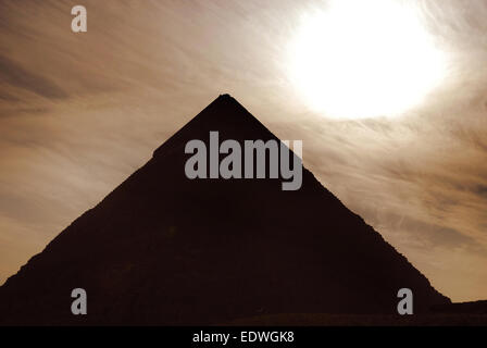 Les grandes pyramides de Gizeh, Banque D'Images