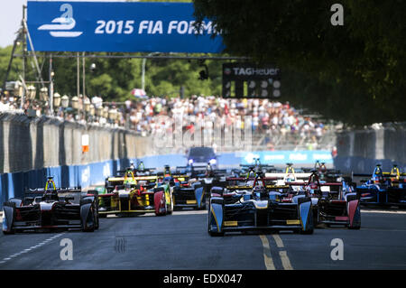 Buenos Aires, Argentine. 10 janvier, 2015. Au cours de la concurrence pilotes Formule E Grand Prix sur le circuit de la rue dans la ville de Buenos Aires, Argentine, le 10 janvier, 2015. © Martin Zabala/Xinhua/Alamy Live News Banque D'Images