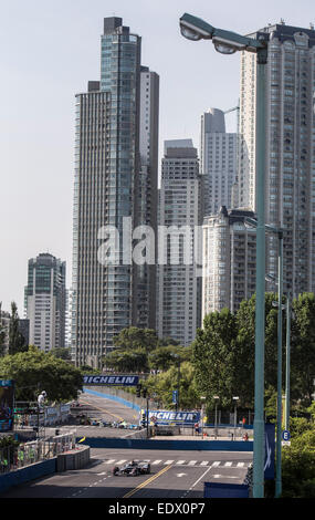 Buenos Aires, Argentine. 10 janvier, 2015. Au cours de la concurrence pilotes Formule E Grand Prix sur le circuit de la rue dans la ville de Buenos Aires, Argentine, le 10 janvier, 2015. © Martin Zabala/Xinhua/Alamy Live News Banque D'Images