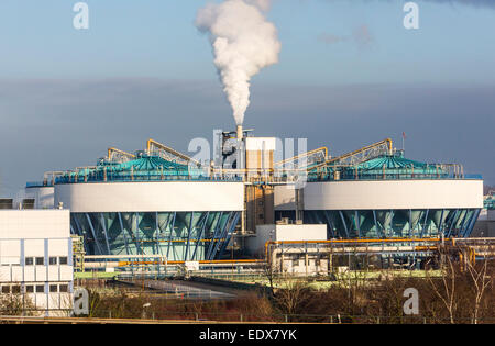 Au centre d'élimination Currenta Centres Chempark Leverkusen Bayer - Bürrig, traitement des eaux usées à traiter les eaux usées Banque D'Images