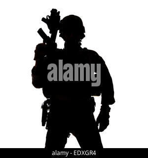 Silhouette de United States Army Ranger Banque D'Images