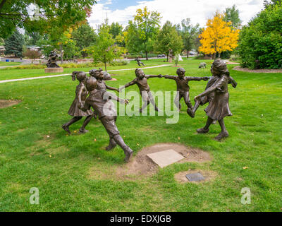 Benson Sculpture Garden home de Sculpture dans le parc montrent à Loveland au Colorado Banque D'Images