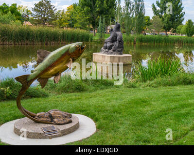 Benson Sculpture Garden home de Sculpture dans le parc montrent à Loveland au Colorado Banque D'Images