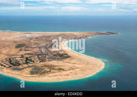 Vue aérienne de Santa Maria dans l'île de Sal Cap Vert - Cap Vert Banque D'Images