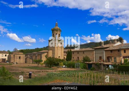 Chemin de Saint-Jacques, l'Église du Crucifix, église Crucifijo, Puente la Reina, Gares, Chemin de Saint Jacques, Navarre, Espagne, Europe. Banque D'Images