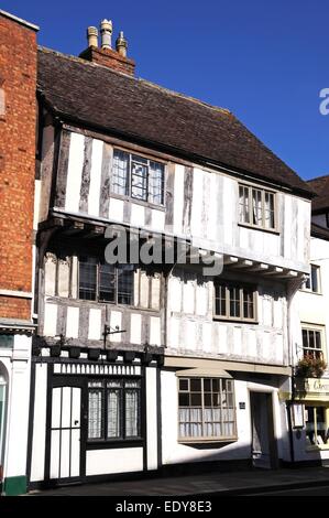 Vieux bâtiments à colombages le long de Church Street, Gloucester, Gloucestershire, Angleterre, Royaume-Uni, Europe de l'Ouest. Banque D'Images