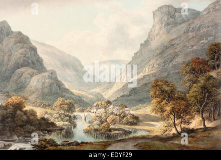 John Glover (britannique, 1767 - 1849), une vue de Dovedale, ch. 1825, Aquarelle sur mine de plomb sur papier vélin Banque D'Images