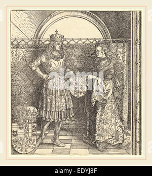 Albrecht Dürer, les fiançailles de Maximilien avec Marie de Bourgogne, allemand, 1471-1528, 1511, gravure sur bois Banque D'Images