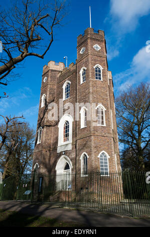 Severndroog Castle sur Shooters Hill à Greenwich, Londres du sud. Plus de détails dans la description. Banque D'Images