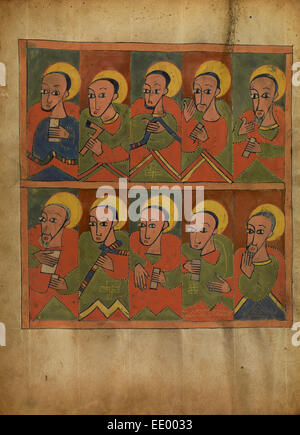 Les Soixante-douze disciples ; inconnu ; l'Ethiopie, Afrique ; environ 1480 - 1520 Tempera sur parchemin ; Banque D'Images