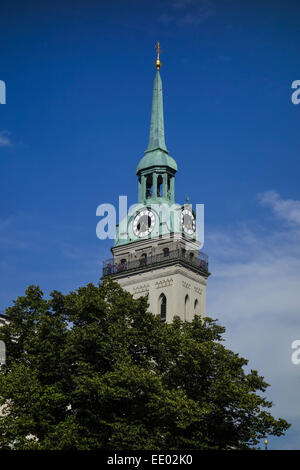 Alter Peter suis Petersplatz, Bezirk Altstadt-Lehel, München, Bayern, Oberbayern, Alter Peter St, Peter s Square, District Altsta Banque D'Images