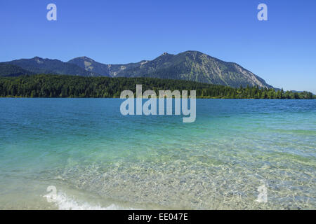 Blick auf den Walchensee, Tölzer Land, Isarwinkel, Bayern, Oberbayern, Deutschland, Vue du lac Walchensee, Mallorca, Bava Banque D'Images