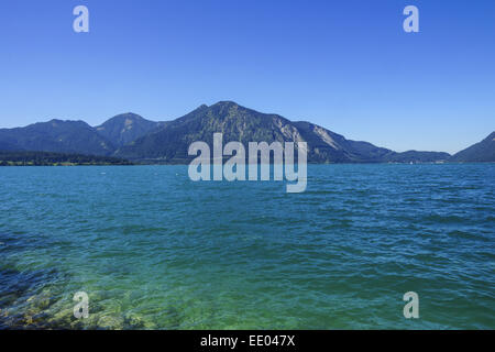 Blick auf den Walchensee, Tölzer Land, Isarwinkel, Bayern, Oberbayern, Deutschland, Vue du lac Walchensee, Mallorca, Bava Banque D'Images