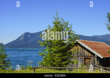 Blick auf den Walchensee, Tölzer Land, Isarwinkel, Bayern, Oberbayern, Deutschland, Vue du lac Walchensee, Mallorca, Bava Banque D'Images