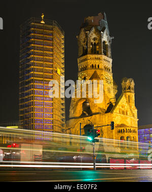 Le Kaiser Wilhelm Memorial Church à Kurfurstendamm à Berlin, Allemagne Banque D'Images